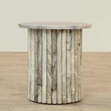 Furniture-Detti Marble Side Table-Bloomr