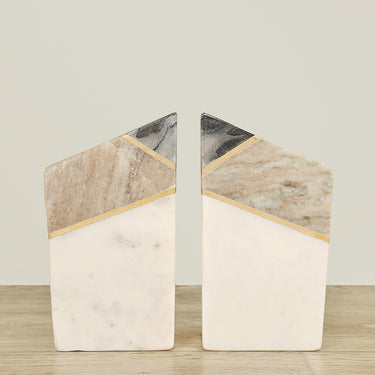 Accessories-Marble Bookend Set of 2-Bloomr