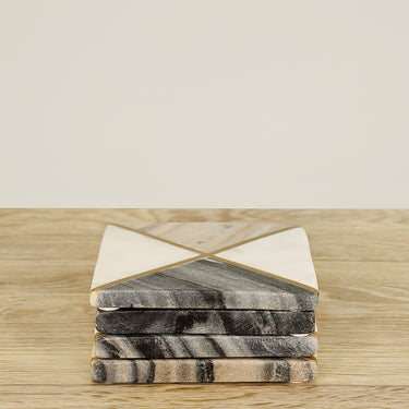 Marble Decor-Marble Coaster Set of 4-Bloomr