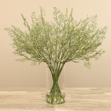 Floral Arrangement-Artificial Limonium Spray in Glass Vase-Bloomr