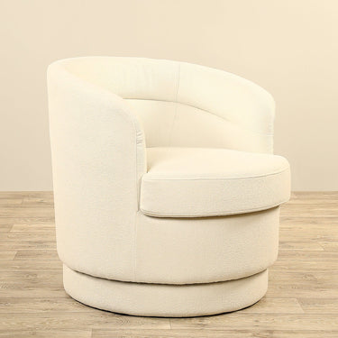 Furniture-Dillon - Bouclé Swivel Armchair Lounge Chair-Bloomr
