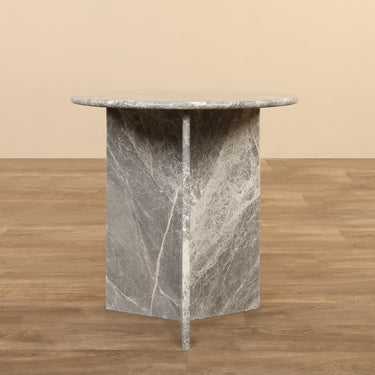 Furniture-Mabel Marble Side Table-Bloomr