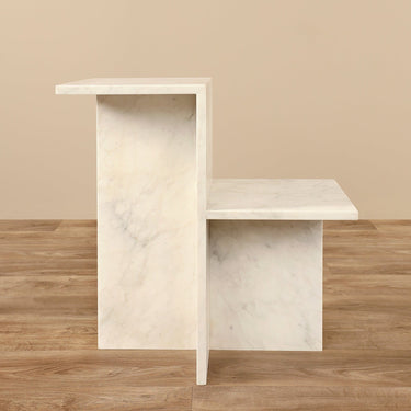 Furniture-Cordelia Marble Side Table-Bloomr