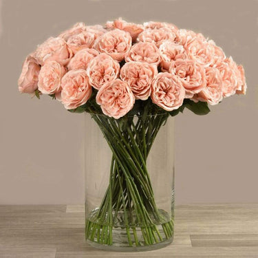 Accessories-Artificial Rose Arrangement in Glass Vase-Bloomr