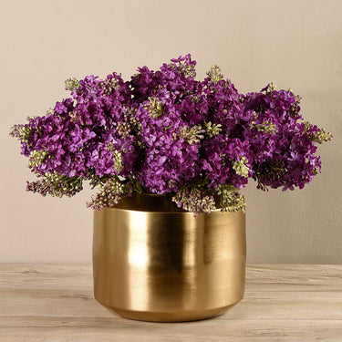 Floral Arrangement-Artificial Hybrid Arrangement In Gold Vase-Bloomr