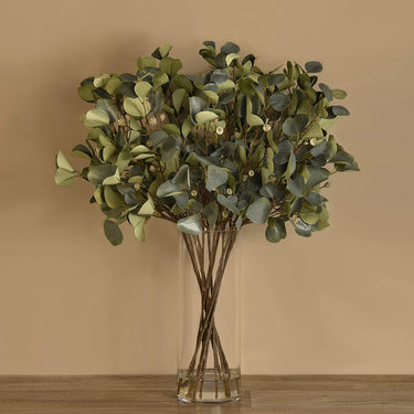 Flowers-Eucalyptus Arrangement in Glass Vase-Bloomr