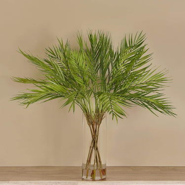 Flowers-Palm Spray Arrangement in Glass Vase-Bloomr
