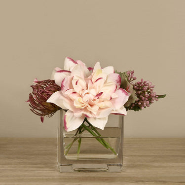 Floral Arrangement-Artificial Dahlia & Protea Arrangement-Bloomr