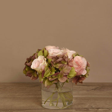 Floral Arrangement-Mix Flower Arrangement in Glass Vase-Bloomr