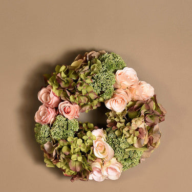 Floral Arrangement-Rose & Hydrangea Wreath-Bloomr