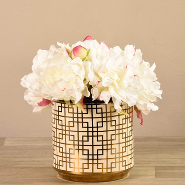Floral Arrangement-Artificial Peony Arrangement-Bloomr