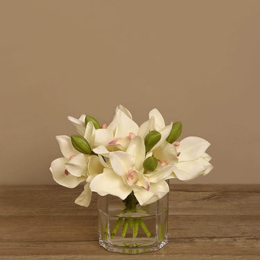 Flowers-Cymbidium Arrangement in Glass-Bloomr