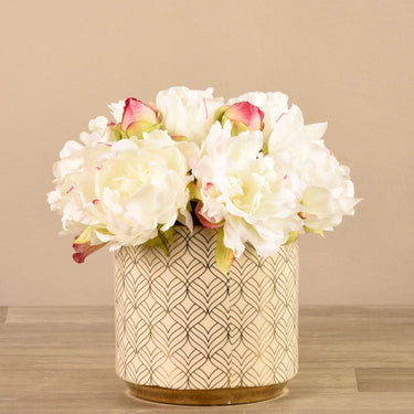 Floral Arrangement-Artificial Peony Arrangement-Bloomr