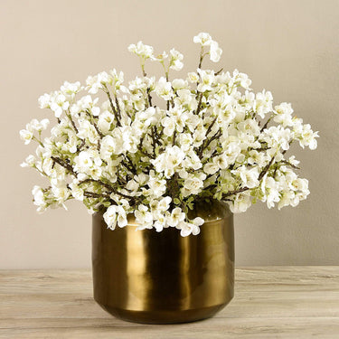 Floral Arrangement-Artificial Blossom Spray in Copper Vase-Bloomr