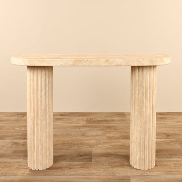 Furniture-Grace Travertine Console Table-Bloomr