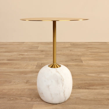 Furniture-Grazia Marble Side Table-Bloomr