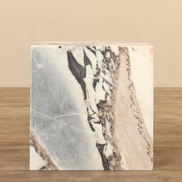 Furniture-Poppy Marble Side Table-Bloomr