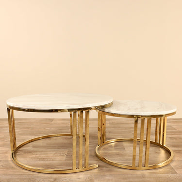Furniture-Tae Marble Coffee Table-Bloomr