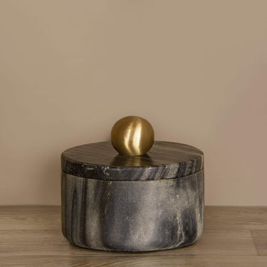 Marble Decor-Box with Brass Knob-Bloomr