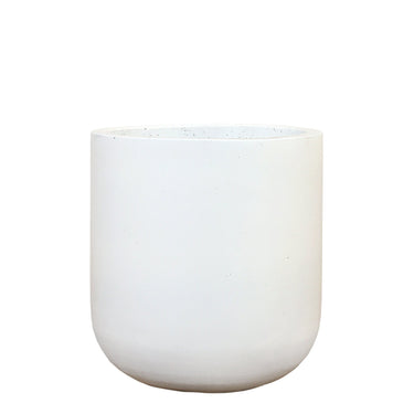 Pots-White Concrete Pot - Medium-Bloomr