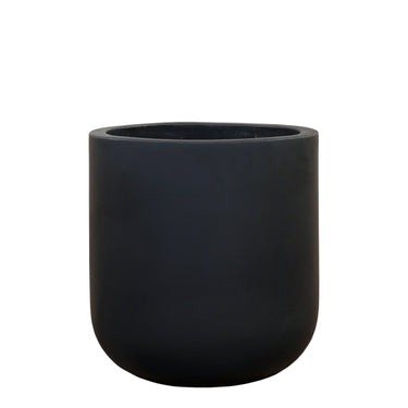 Pots-Black Concrete Pot - Medium-Bloomr