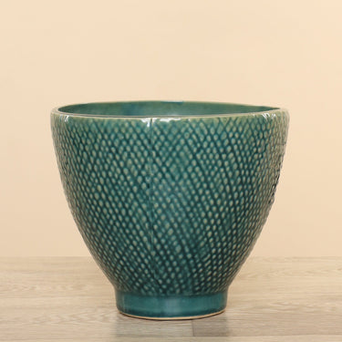 Vases-Round Ceramic Pot-Bloomr