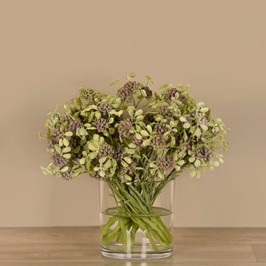 Floral Arrangement-Sedum Arrangement in Glass Vase-Bloomr