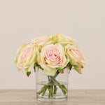 FlowersArtificial Rose Arrangement in Glass VaseBloomr