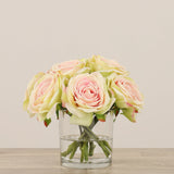 FlowersArtificial Rose Arrangement in Glass VaseBloomr