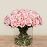 Floral ArrangementArtificial Rose Arrangement in Glass VaseBloomr