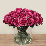 Artificial Rose Arrangement in Glass Vase