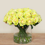 Floral ArrangementArtificial Rose Arrangement in Glass VaseBloomr