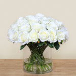 Floral ArrangementArtificial Rose Arrangement in Glass VaseBloomr