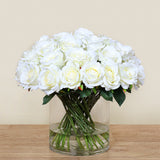 Floral ArrangementArtificial Rose Arrangement in Glass VaseBloomr