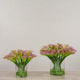 Artificial Calla lily Arrangement in Glass Vase