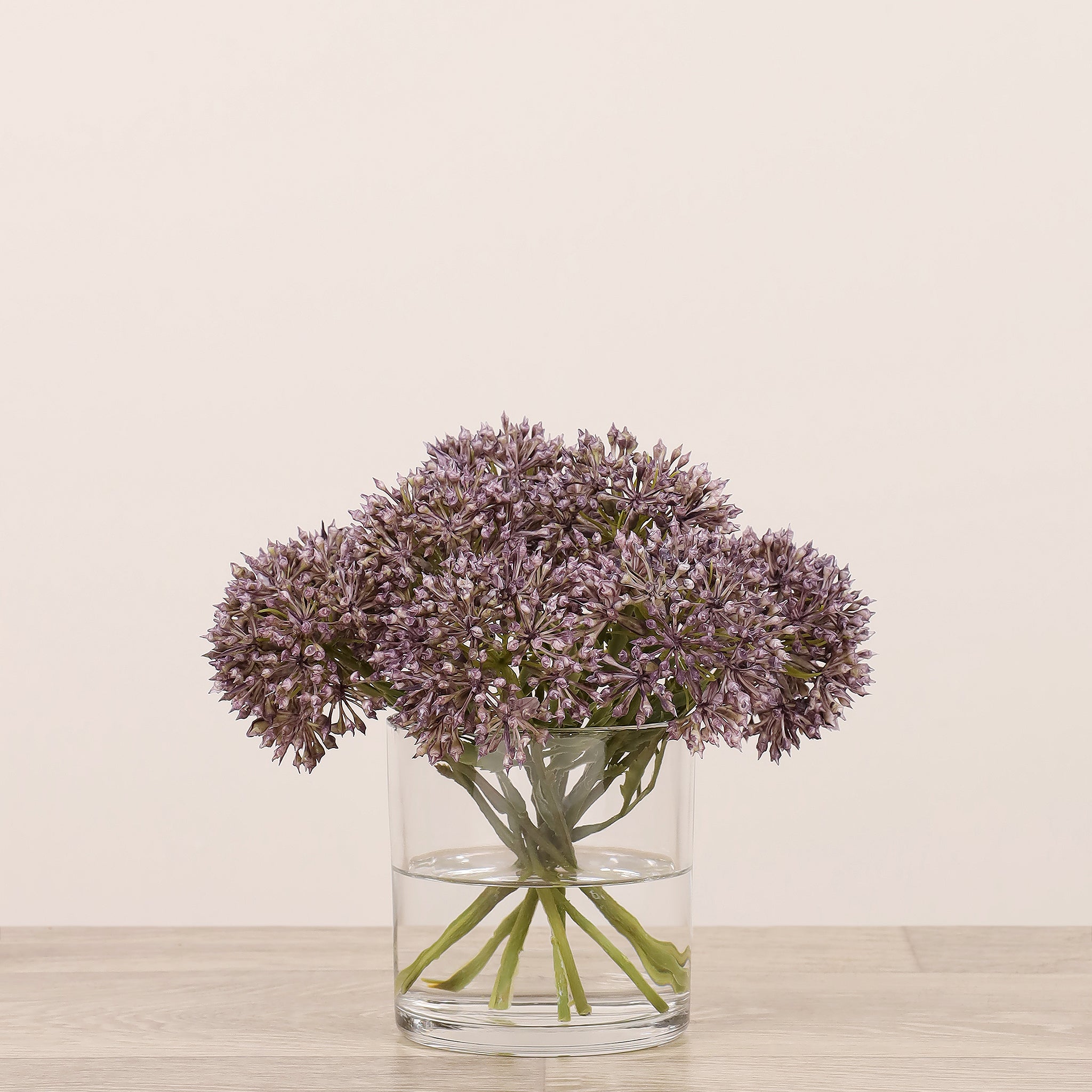 Allium Arrangement in Glass Vase