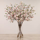 Artificial Leptospermum Arrangement in Glass Vase