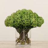 Pin Cushion Arrangement in Glass Vase