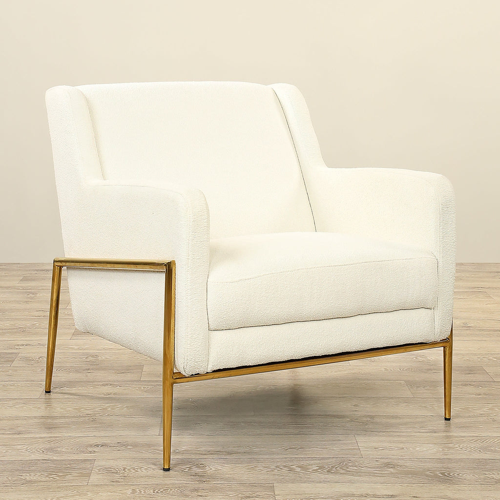 Ludo - Bouclé <br> Armchair Lounge Chair - Bloomr