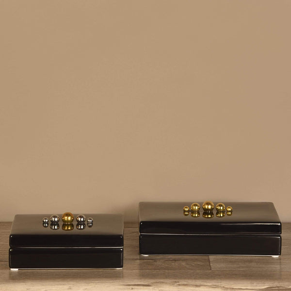 Ceramic Black Jewel Box - Bloomr