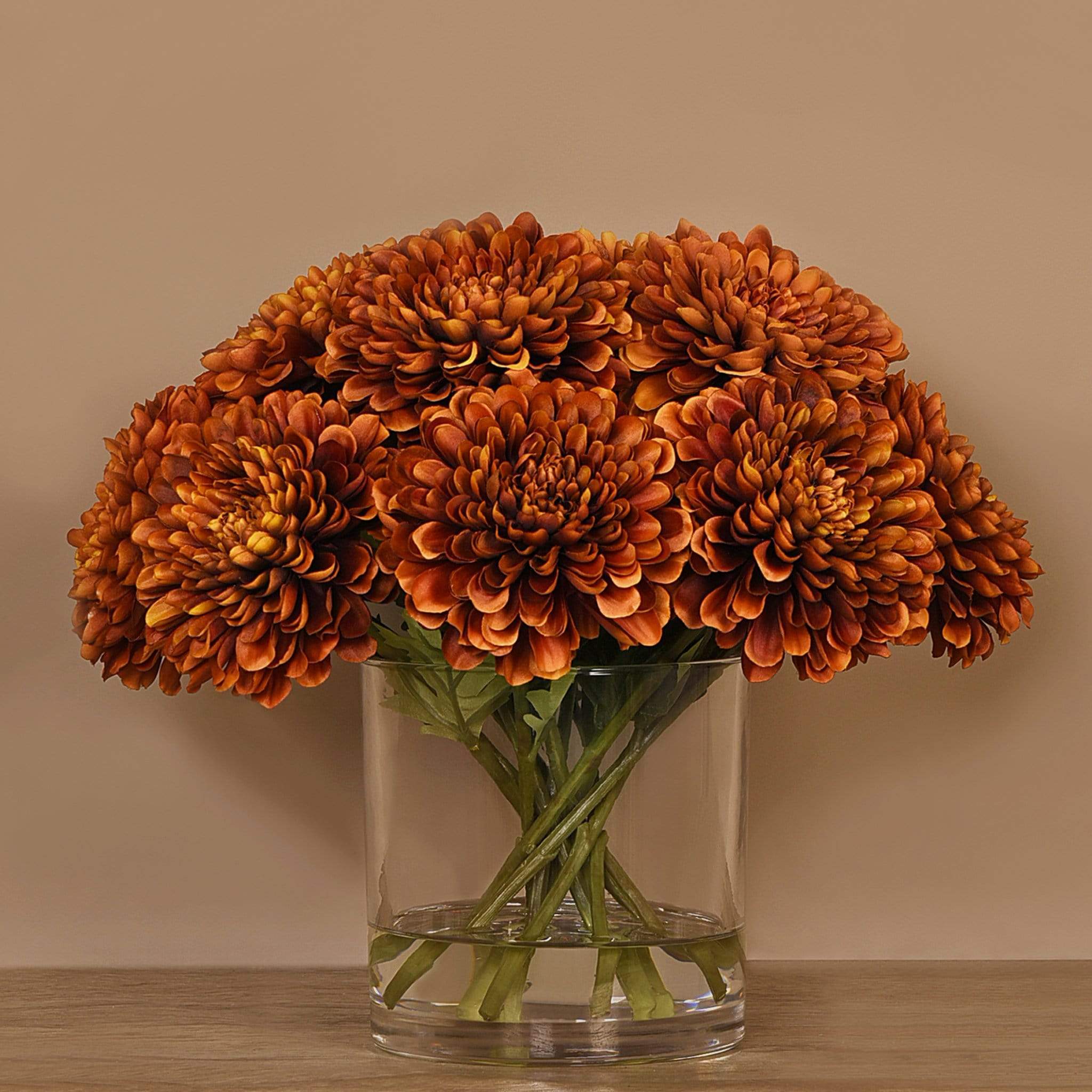 Artificial Chrysanthemum Arrangement in Glass Vase - Bloomr