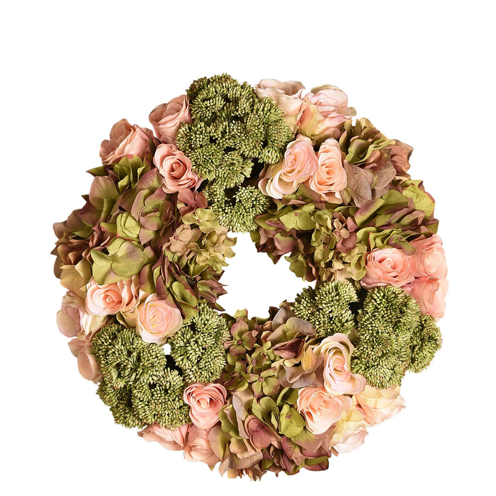 Rose & Hydrangea Wreath - Bloomr