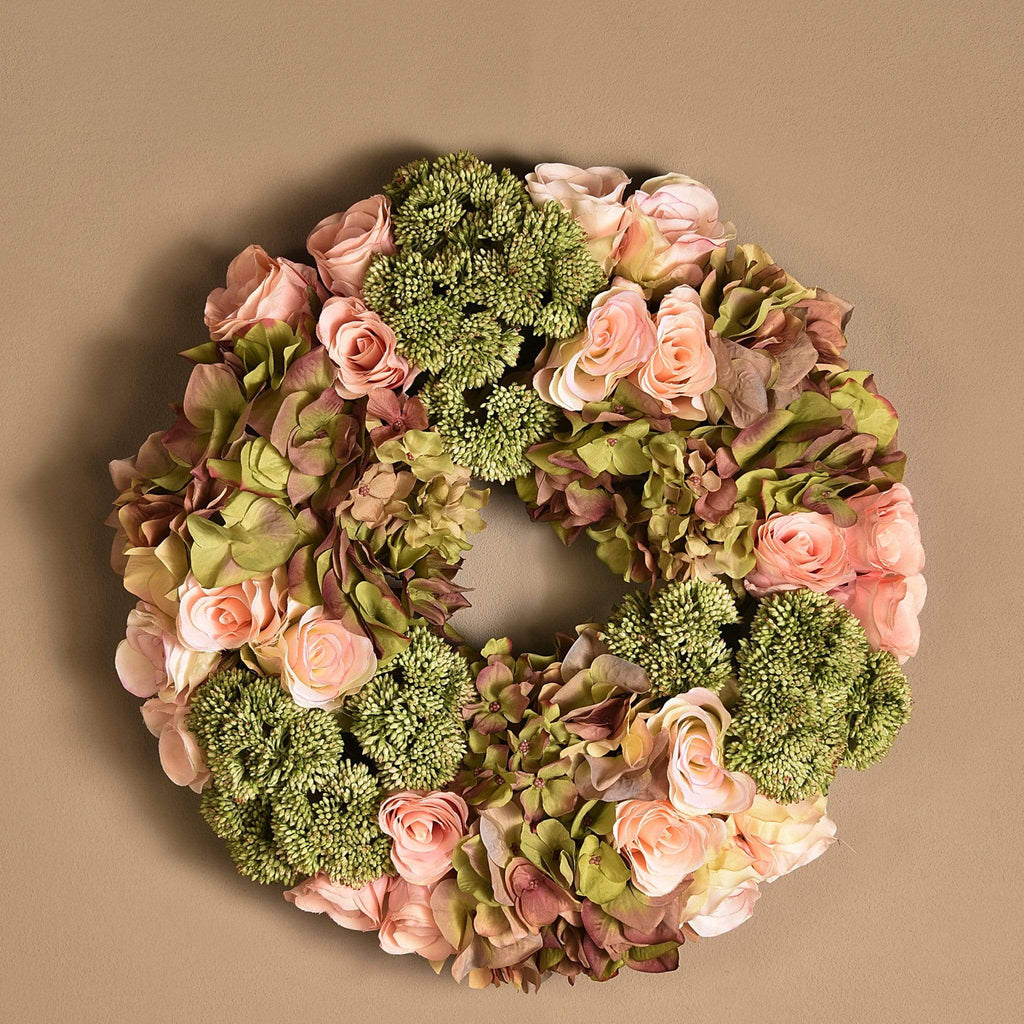Rose & Hydrangea Wreath - Bloomr