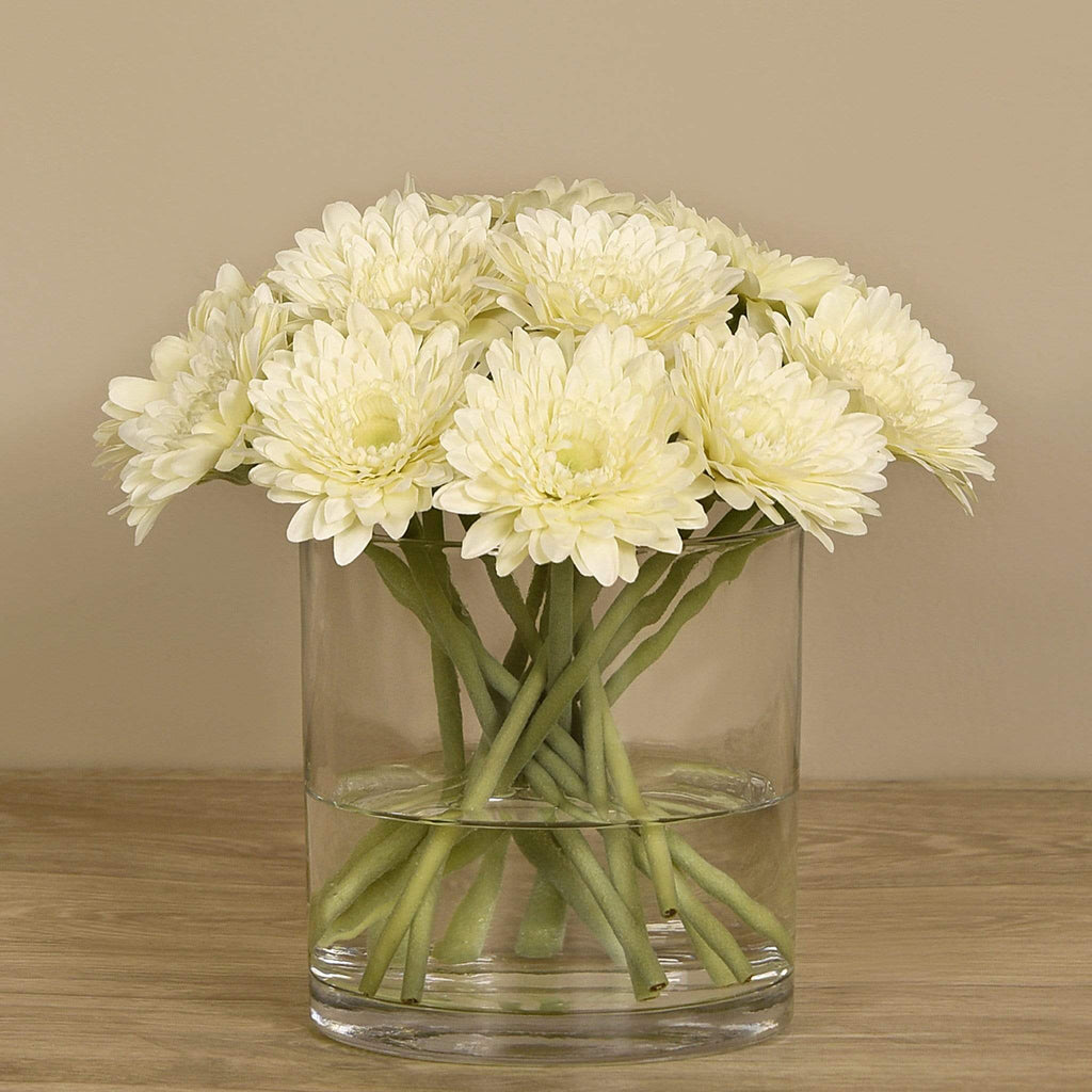 Artificial Gerbera Arrangement in Glass Vase - Bloomr