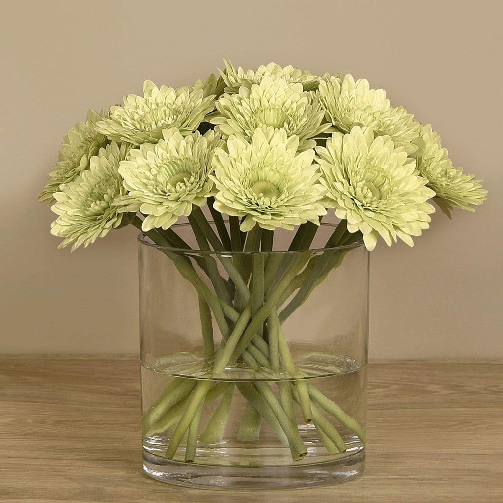 Artificial Gerbera Arrangement in Glass Vase - Bloomr