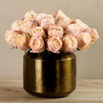 Artificial Rose Arrangement in Copper Vase - Bloomr