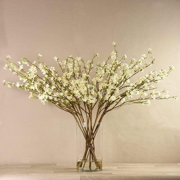 Artificial Blossom Spray in Glass Vase - Bloomr