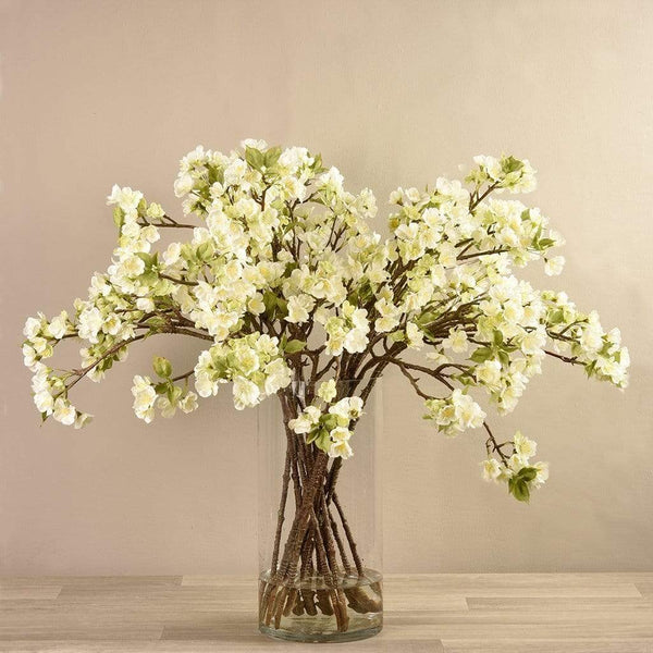 Artificial Blossom Spray in Glass Vase - Bloomr