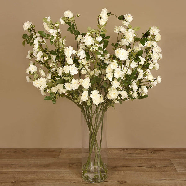 Artificial Rose Arrangement in Glass Vase - Bloomr