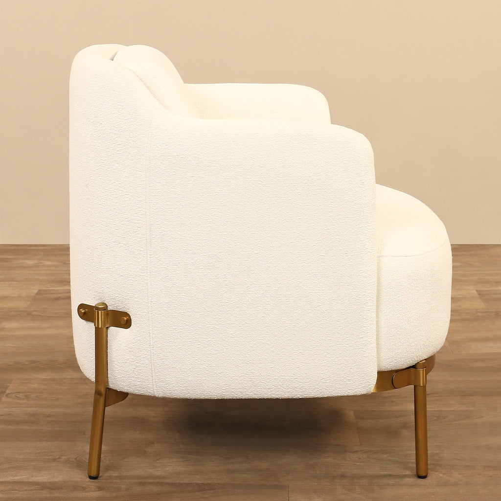 Evi - Bouclé<br> Armchair Lounge Chair - Bloomr